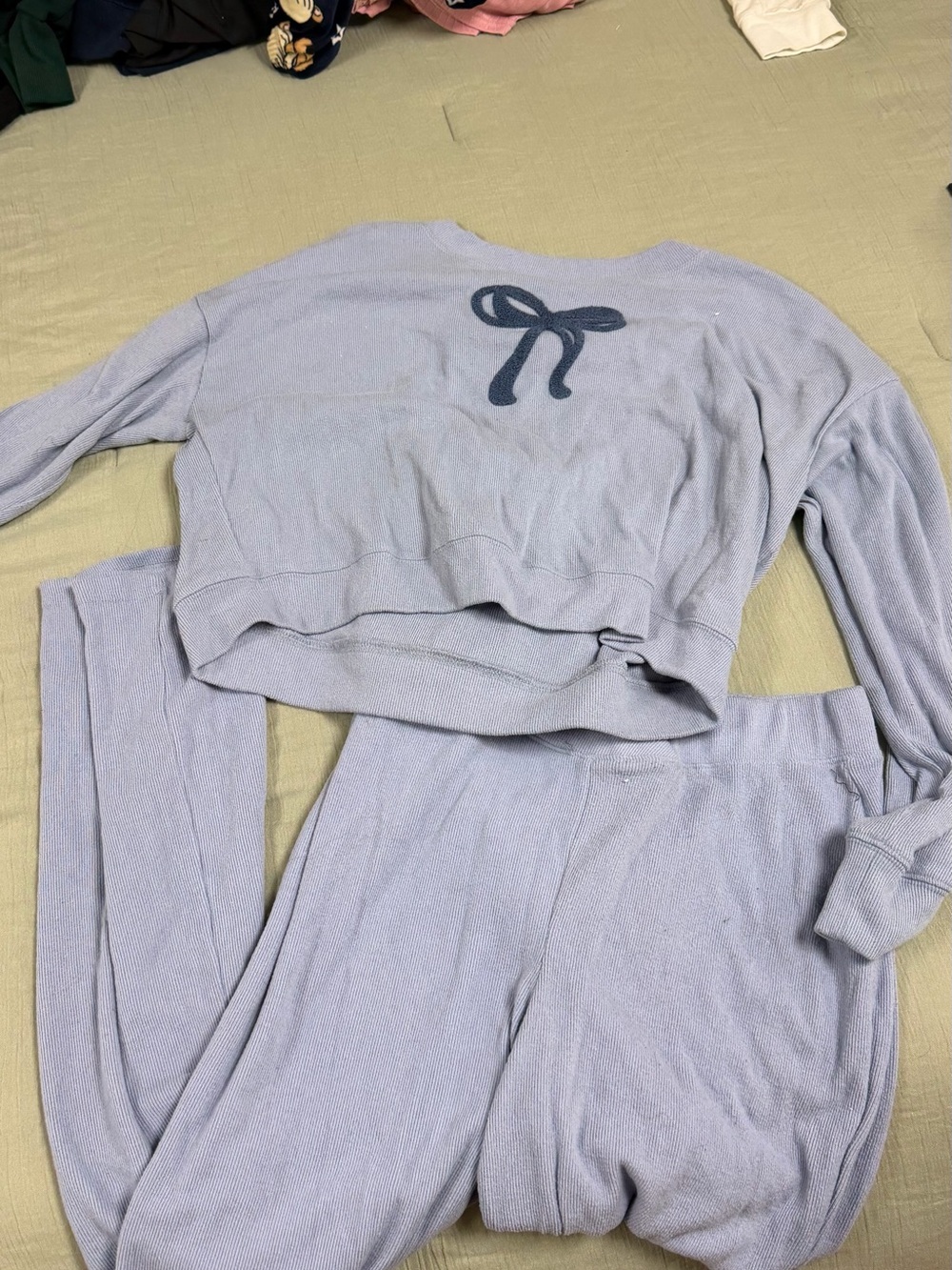 Light Blue Cozy Knit Loungewear Set